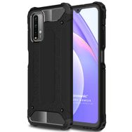Microsonic Xiaomi Redmi Note 9 4G Rugged Armor Siyah Cep Telefonu Kılıfı