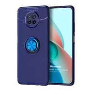 Microsonic Xiaomi Redmi Note 9 5G Kickstand Ring Holder Lacivert Cep Telefonu Kılıfı