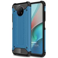 Microsonic Xiaomi Redmi Note 9 5G Rugged Armor Mavi Cep Telefonu Kılıfı