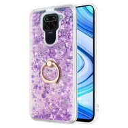 Microsonic Xiaomi Redmi Note 9 Glitter Liquid Holder Mor Cep Telefonu Kılıfı