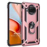 Microsonic Xiaomi Redmi Note 9 Pro 5G Military Ring Holder Rose Gold Cep Telefonu Kılıfı