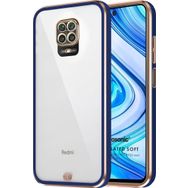Microsonic Xiaomi Redmi Note 9 Pro Laser Plated Soft Lacivert Cep Telefonu Kılıfı