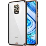 Microsonic Xiaomi Redmi Note 9 Pro Laser Plated Soft Siyah Cep Telefonu Kılıfı