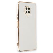 Microsonic Xiaomi Redmi Note 9 Pro Max Olive Plated Beyaz Kılıf