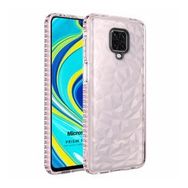 Microsonic Xiaomi Redmi Note 9 Pro Max Prism Hybrid Pembe Cep Telefonu Kılıfı