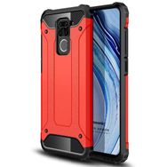 Microsonic Xiaomi Redmi Note 9 Rugged Armor Kırmızı Cep Telefonu Kılıfı