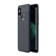 Microsonic Xiaomi Redmi S2 Deri Dokulu Silikon Lacivert Kılıf