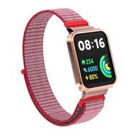 Microsonic Xiaomi Redmi Watch 2 Lite Hasırlı Woven Sport Loop Pembe Kordon