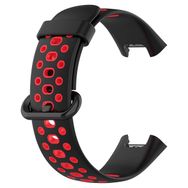 Microsonic Xiaomi Redmi Watch 2 Lite Rainbow Band Siyah Kırmızı Kordon