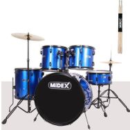 Midex CD900X-BL 22'' Yetişkin 22B-13T-12T-16F-14S 5 Parça Akustik Bateri Davul Seti