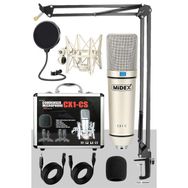 Midex CX1 STA Üst Seviye Condenser Stüdyo Ses Kayıt Mikrofonu Stand Filtre Seti
