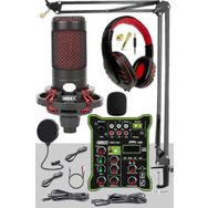 Midex CXN-30 Functional Paket-3 Stüdyo Mikrofon Ses Kartlı Mikser Kulaklık Stand
