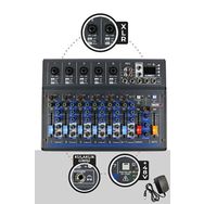 Midex MDX-07FXU 7 Kanal Ses Mikseri Deck Mikser Kayıt Bluetooth Usb Efekt