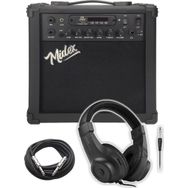 Midex MGA-25BKBT-Hd Şarjlı Elektro Gitar Amfisi 25 Watt USB Bluetooth Distortion Kulaklık ve Kablo