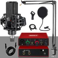 Midex Mx2020-Glx-500 Pro Midex Ses Kartı ve Condenser Mikrofon Stand Filtre Set