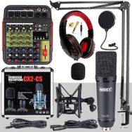 Midex Wizard Paket-2 CX2 Stüdyo Mikrofon MDX-04FXU Stüdyo Kayıt Mikseri Kulaklık Ekipman Seti
