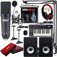 Midex Wizard Paket-6 Monitör-Mikrofon-Ses Kartı-Kulaklık ve Midi Klavye Stüdyo Ekipmanları Seti