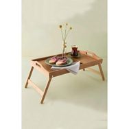 Mien 30x50 cm Katlanır Ayaklı Bambu Yatak Koltuk Servis Keyif Tepsisi