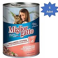 Miglior Gatto 6x405 gr Balıklı Yetişkin Kedi Konservesi