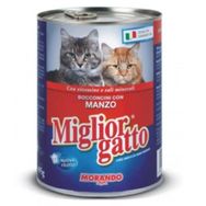 Miglior Gatto Parça Etli ve Biftekli 24x405 gr Konserve Kedi Maması