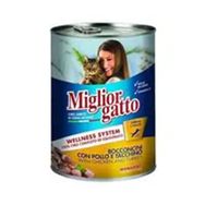 Miglior Gatto Tavuklu ve Hindi Etli 24x405 gr Yetişkin Konserve Kedi Maması