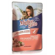 Miglior Gatto Yetişkin Somonlu ve Ton Balıklı 100 gr Yaş Kedi Maması