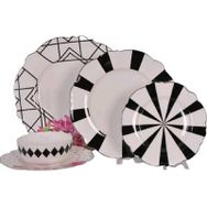 Mikasa Moor Black and White 33 Parça Yemek Takımı