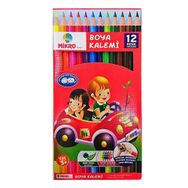 Mikro Gold 12 Renk Tam Boy Kuru Boya Kalemi
