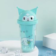 Mikro Kuromi 450 ml Turkuaz Pipetli Parti Bardak