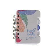 Mikro NT-03 Telli Çizgili-Friends Family Notes Gri-A7-60 Yaprak Desenli Ayraçlı Not Defteri