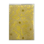 Mikro NT-216 Gold Çizgili Küçük Boy Nota Desenli Not Defteri