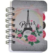 Mikro Telli Çizgili Nt - 03 Paris Notes Eiffel Gri A7 60 Yapraklı Desenli Ayraçlı Not Defteri