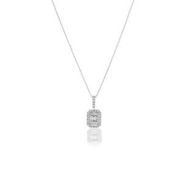 Milet Kuyumculuk 0.20 CT Baget Pırlanta Kolye