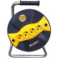 Millian 3 x 2,5 40 mt Sertifikalı Makaralı 4 Prizli Seyyar Uzatma Kablosu
