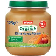 Milupa Organik Elma Havuç Püreli 125 gr Kavanoz Maması