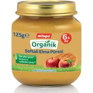 Milupa Organik Şeftali Elma Püreli 125 gr Kavanoz Maması