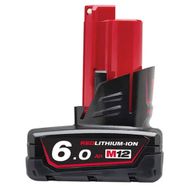 Milwaukee M12B6 Red Lithium-ION 12V 6.0 Ah Akü