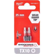 Milwaukee T4932430871 Shockwave TX 10 25 mm 2'li Paket Bits Uç