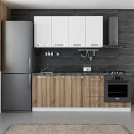 Minar Mobilya 220-D4 Beyaz Dore 220 cm Hazır Mutfak Dolabı