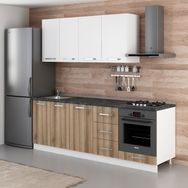 Minar Mobilya 230-D6 Beyaz Dore 230 cm Hazır Mutfak Dolabı