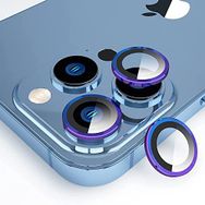 Minesk iPhone 13 Pro 13 Pro Max Uyumlu Alüminyum Alaşım Çerçeveli Tempered Glass Kamera Lens Koruyucu Kırılmaz Cam