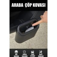 Mini Oto Çöp Kovası Abs Plastik Siyah