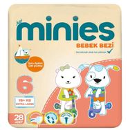 Minies No:6 XLarge 28 Adet Bebek Bezi