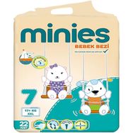 Minies No:7 XXLarge 22 Adet Bebek Bezi
