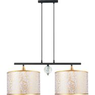 Minimal Lambent Line Crystal Plafonyer Kumaş Altın Beyaz Avize