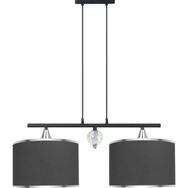 Minimal Lambent Line Crystal Plafonyer Kumaş Gri Avize