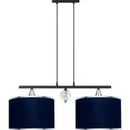 Minimal Lambent Line Crystal Plafonyer Kumaş Lacivert Avize