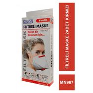 MINION Ventil MN967 FFP 2 Adet 3 Kırmızı Filtreli Maske
