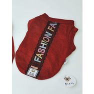 Minis Evcil Hayvanlar İçin M Bordo Fashion Şeritli Atlet
