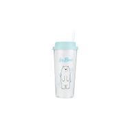 Miniso 550 ml Kutup Ayısı We Bare Bears Çift Katlı Pipetli Şişe